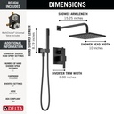 Delta 342701-BL Raincan Shower Rough & Trim W/ Hs 1L 14S