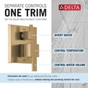 Delta 342701-CZ Raincan Shower Rough & Trim W/ Hs 1L 14S