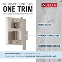 Delta 342701-SP Raincan Shower Rough & Trim W/ Hs 1L 14S