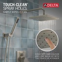 Delta 342701-SP Raincan Shower Rough & Trim W/ Hs 1L 14S