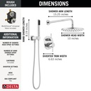 Delta 342702 Raincan Shower Rough & Trim W/ Hs 1L 14S