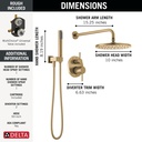 Delta 342702-CZ Raincan Shower Rough & Trim W/ Hs 1L 14S