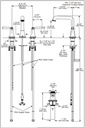 Delta 3536-BLMPU-DST Saylor Two Handle Widespread Bathroom Faucet