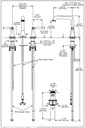 Delta 3536-MPU-DST Saylor Two Handle Widespread Bathroom Faucet