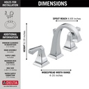 Delta 3551-MPU-DST Dryden Two Handle Widespread Lavatoryfaucet