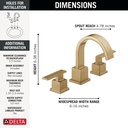 Delta 3553LF-CZ Vero Two Handle Widespread Lavatory 