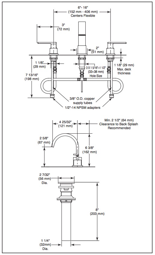 Delta 3553LF-SS Vero Two Handle Widespread Lavatory Faucet 