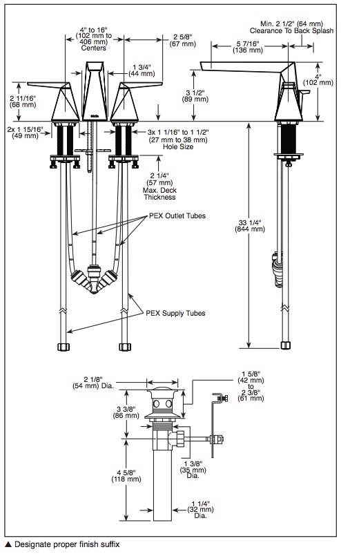 Delta 35543-PR-MPU-DST 2H Widespread Lav
