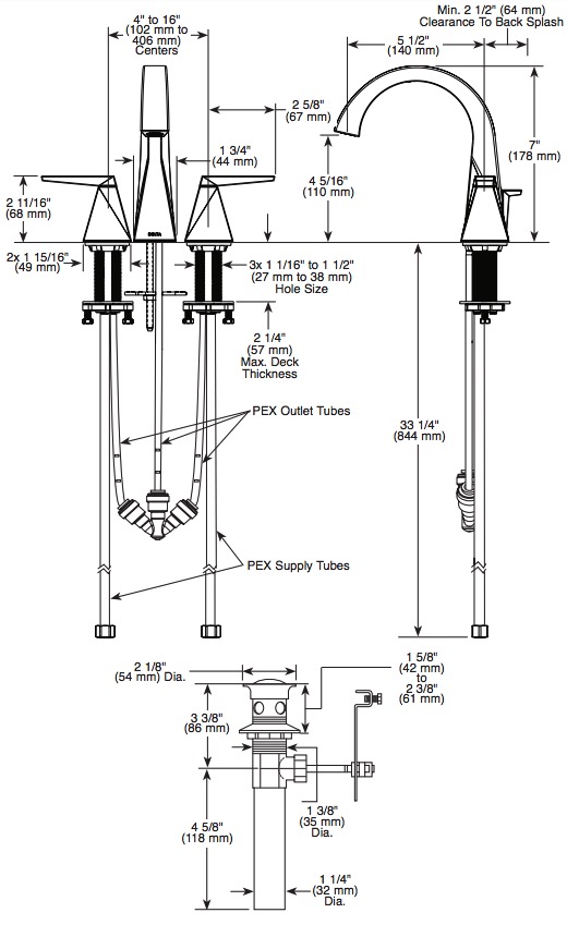 Delta 35546-KS-PR-MPU-DST 2H Widespread Lav