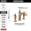 Delta 3556-GSMPU-DST Dorval Widespread Bathroom Faucet 