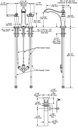 Delta 3557-BLMPU-DST Dorval Widespread Bathroom Faucet 
