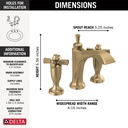 Delta 3557-CZMPU-DST Dorval Widespread Bathroom Faucet 