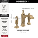 Delta 3557-GSMPU-DST Dorval Widespread Bathroom Faucet 