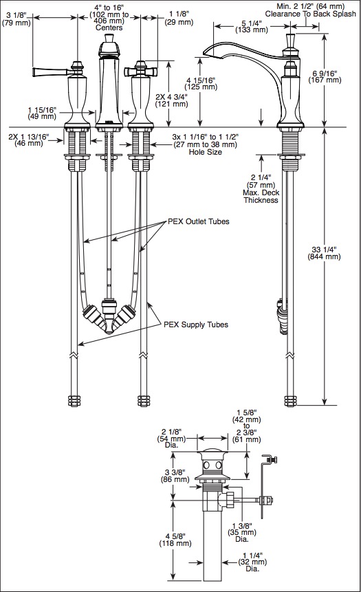 Delta 3557-MPU-DST Dorval Widespread Bathroom Faucet 