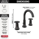 Delta 3558-BLMPU-DST Trinsic Widespread Bathroom