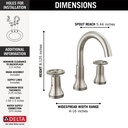 Delta 3558-SSMPU-DST Trinsic Widespread Bathroom