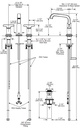 Delta 35587-PR-DST Tetra Two Handle Widespread Bathroom Faucet