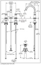 Delta 35588-CZ-PR-DST Tetra Two Handle Widespread Bathroom Faucet