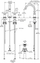 Delta 355887-PR-DST Tetra Two Handle Widespread Bathroom Faucet