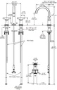Delta 355887-SS-PR-DST Tetra Two Handle Widespread Bathroom Faucet