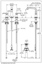 Delta 35589-BL-DST Tetra Two Handle Widespread Bathroom Faucet