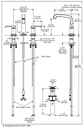 Delta 35589-SS-PR-DST Tetra Two Handle Widespread Bathroom Faucet