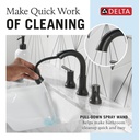 Delta 3559-BLPD-DST Trinsic Two Handle Widespread Pull Down Bathroom