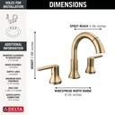 Delta 3559-CZPD-DST Trinsic Two Handle Widespread Pull Down Bathroom Champagne Bronze