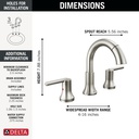 Delta 3559-SSPD-DST Trinsic Two Handle Widespread Pull Down Bathroom