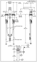 Delta 3574-CSMPU-DST Zura Two Handle Widespread Lav Dst 
