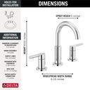 Delta 35749LF Widespread Bathroom Faucet 2L
