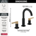 Delta 35749LF-GZ Widespread Bathroom Faucet