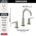 Delta 35749LF-SS Widespread Bathroom Faucet 2L
