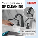 Delta 35775-BLPD-DST Stryke Bath Collection Two Handle Widespreadh Pull Down Bathroo