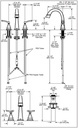Delta 35775-BLPD-DST Stryke Bath Collection Two Handle Widespreadh Pull Down Bathroo