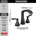 Delta 35776-BLMPU-DST Stryke Widespread Faucet 