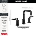 Delta 3584-BL-DST Two Handle Widespread Bathroom Faucet