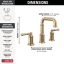 Delta 3584-CZ-PR-DST Two Handle Widespread Bathroom Faucet