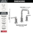 Delta 3584-PR-DST Two Handle Widespread Bathroom Faucet