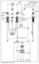 Delta 3584-PR-DST Two Handle Widespread Bathroom Faucet