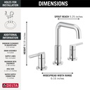 Delta 35849LF Widespread Bathroom Faucet 2L