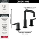 Delta 35849LF-BL Widespread Bathroom Faucet 2L