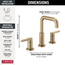 Delta 35849LF-CZ Widespread Bathroom Faucet 2L