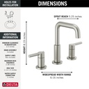 Delta 35849LF-SS Widespread Bathroom Faucet 2L