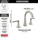 Delta 35860LF-SP Greydon Widespread Bathroom Faucet 2L