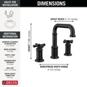 Delta 3587-BL-DST Two Handle Widespread Bathroom Faucet
