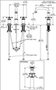 Delta 3587-BL-DST Two Handle Widespread Bathroom Faucet