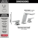 Delta 3599LF-PR-MPU Widespread Faucet
