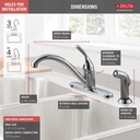 Delta 400-DST Classic 1H Kit Fct W/Spray Cr 