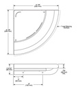 Delta 41516 Contemporary Corner Shelf W/Assist Bar Ch 